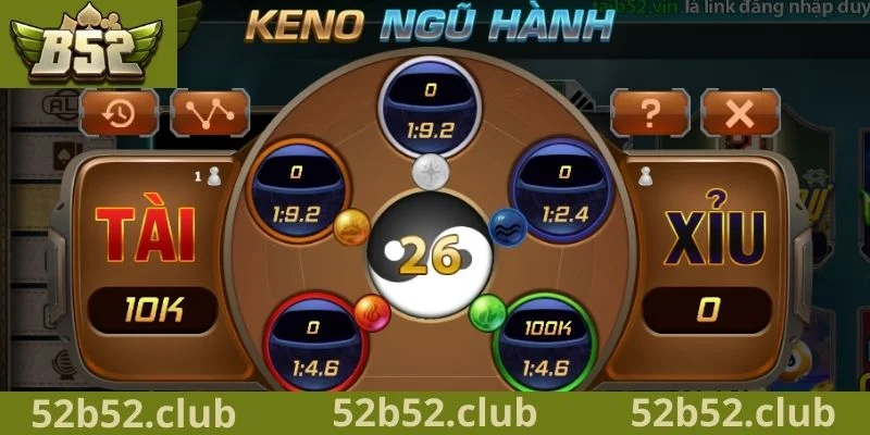 Mini game b52 club keno ngũ hành