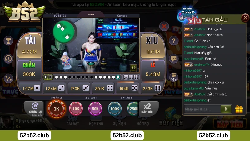 Tài xỉu trực tuyến B52 Club